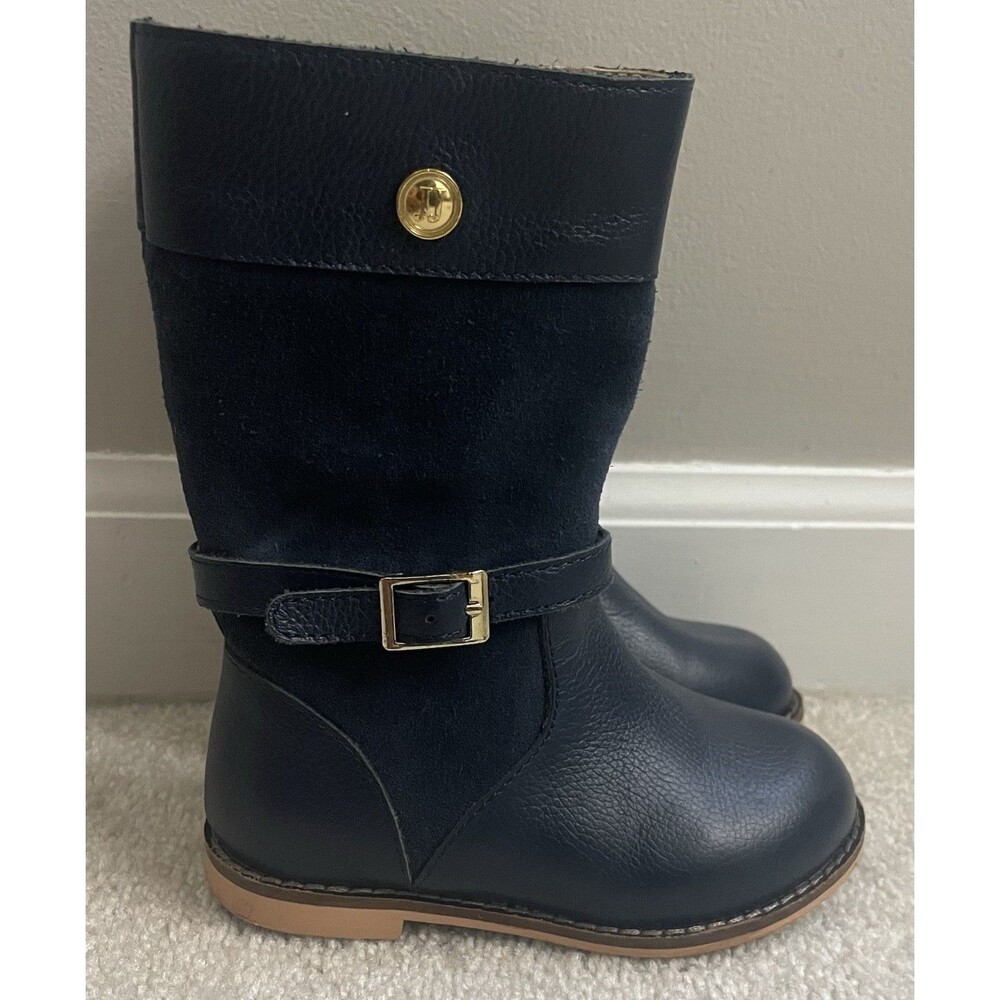 JANIE & JACK Toddler 6 Navy RIDING Side Zip FALL Boots